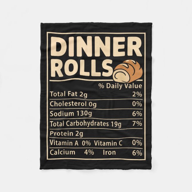 Couverture Polaire Dinner Rolls Nutrition Facts Funny Bread Food Desi (Devant)