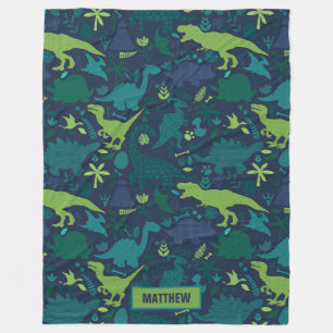 Couverture Polaire Dino Doodle Silhouettes Enfants Dinosaur