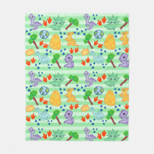 Couverture Polaire Dino Doodles Blanket - Kawaii Dinosaur