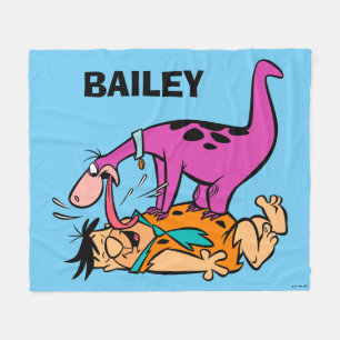 Couverture Polaire Dino Licking Fred Flintstone