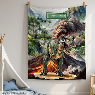 Couverture Polaire Dinosaur préhistorique cadeau d'anniversaire pour