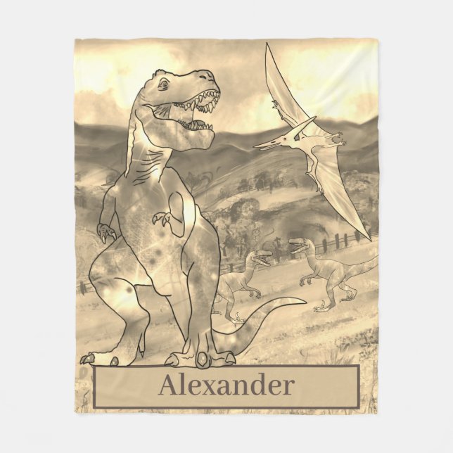 Couverture Polaire Dinosaur T Rex Enfants personnalisés  (Devant)