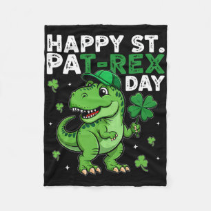 Couverture Polaire Dinosaure Saint-Patrick Chanceux Shamrock Irlandai