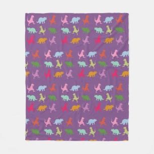 Couverture polaire Dinosaures colorée, Moyen