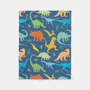 Couverture Polaire Dinosaures colorés