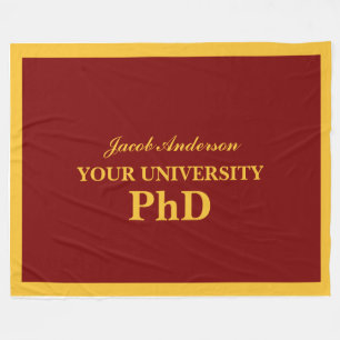 Couverture Polaire Diplôme de doctorat Nom personnalisé