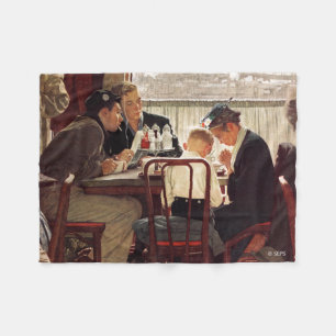 Couverture Polaire Dire grâce par Norman Rockwell