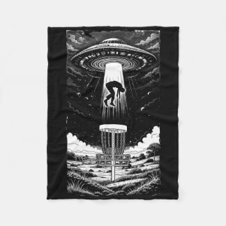 Couverture Polaire Disc Golf Ufo Funny Flying Saucer Alien Abduction 