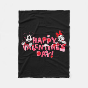 Couverture Polaire Disney Mickey Mouse et Minnie Mouse Joyeuse Saint-