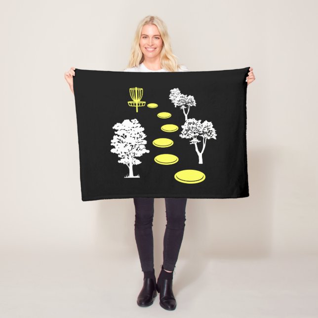 Couverture Polaire Disque Golf Woods Disk Golfer cadeau (En situation)