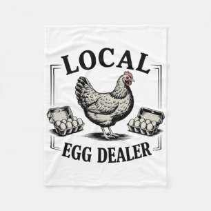 Couverture Polaire Distributeur d'œufs local Poulet Rétro Drôle Ferme