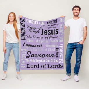 Couverture Polaire Dix-sept noms chrétiens de Jésus pourpre