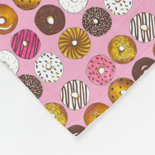 Couverture Polaire Dizaines de beignets Petit-déjeuner Junk Food Foin