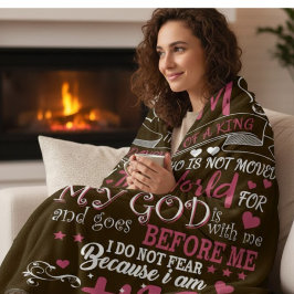 Couverture Polaire Do Not Fear" Religious Fleece Blanket