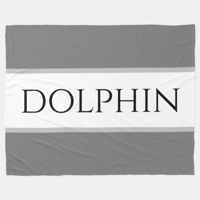 Couverture Polaire DOLPHIN Sporty Gris Noir Blanc Blancs Nautiques (Devant (Horizontal))