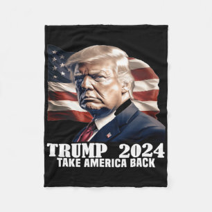 Couverture Polaire Donald Trump 2024 Reprenez l'Amérique Ck Élection