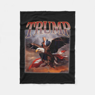 Couverture Polaire Donald Trump Eagle Président américain 2024 Prenez