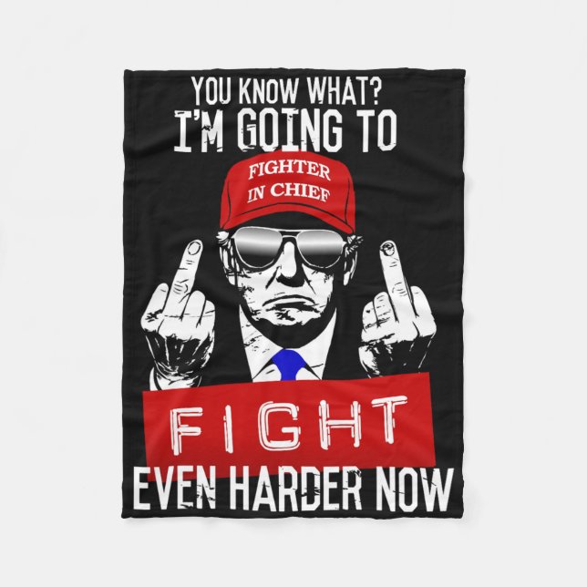 Couverture Polaire Donald Trump Middle Finger Flipping Off Pro Repubb (Devant)