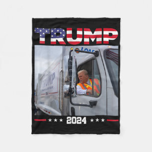 Couverture Polaire Donald Trump monte dans un camion Garge - Camion G