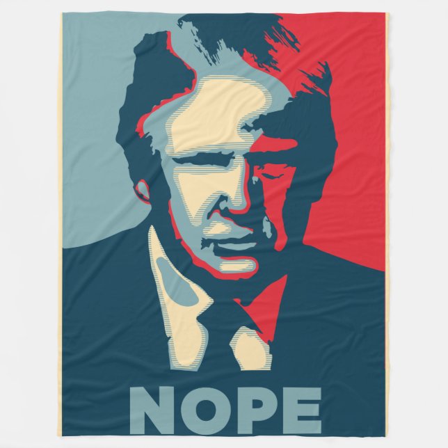 Couverture Polaire donald trump nope (Devant)
