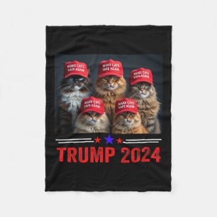 Couverture Polaire Donald Trump Rendre les chats en sécurité Casquett