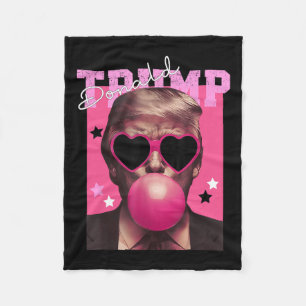 Couverture Polaire Donald Trump soufflant la bulle de gomme Sungilles