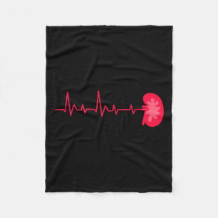 Couverture Polaire Donateur - Ekg Heartbeat Sensibilisation aux malad
