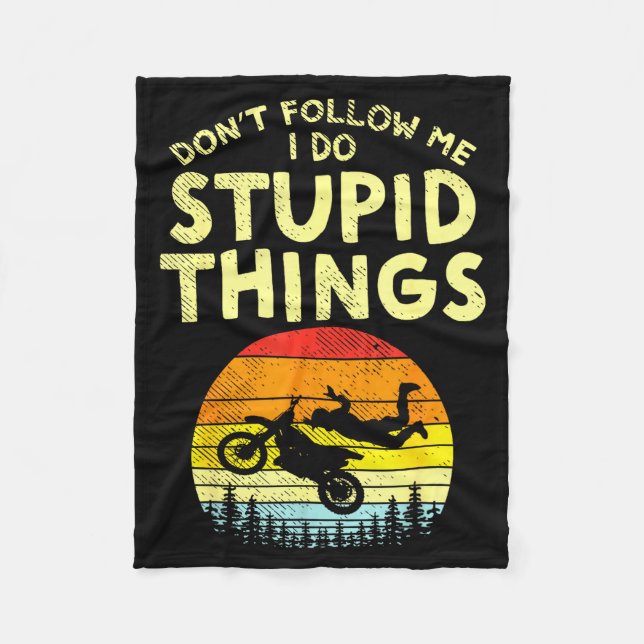 Couverture Polaire Dont Follow Me Stud Things Funny Motocross Dirt Bi (Devant)