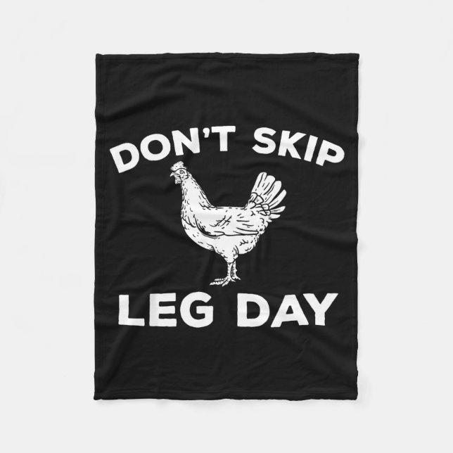 Couverture Polaire Dont Skip Leg Day Shirt Funny Gym Workout Fitness  (Devant)