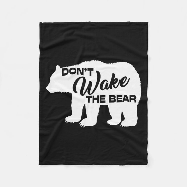 Couverture Polaire Don't Wake The Bear Funny Bear Silhouette Graphic  (Devant)