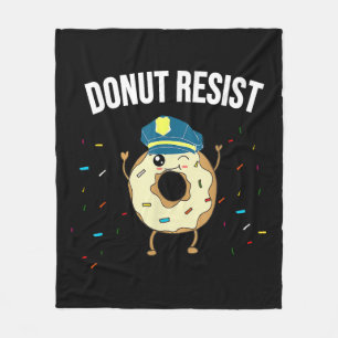 Couverture Polaire Donut Résistez À Mème Drôle Officier De Police Sou
