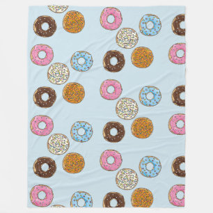 Couverture Polaire Donuts glacés sucrés et colorés
