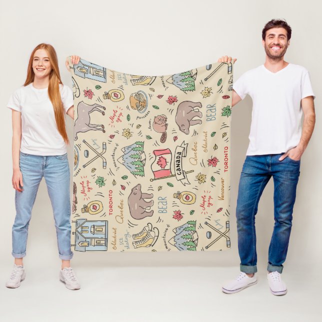 Couverture Polaire Doodles Canada (En situation)