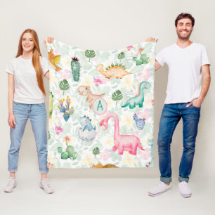 Couverture Polaire DORKY DINOSAURS Monogramme Enfants Gfit Garçons Fi