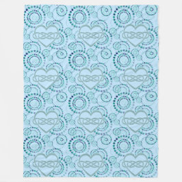 Couverture Polaire Double Coeur Lemniscate - Pois sans couture Motif 