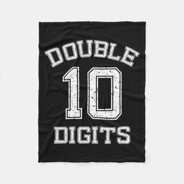 Couverture Polaire Double Digits 10th Birthday 10 Year Old  (Devant)