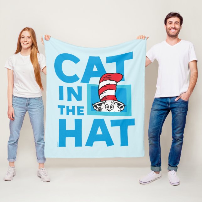 Couverture Polaire Dr Seuss | Chat dans le logo du Casquette (En situation)