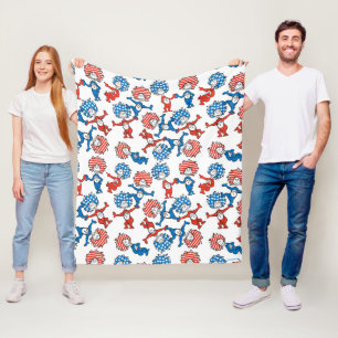 Couverture Polaire Dr. Seuss Chose Un Chose Deux motif drapeau amér
