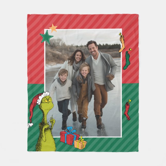 Couverture Polaire Dr. Seuss | Grinch Family Photo Holiday (Devant)