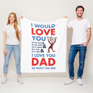 Couverture Polaire Dr Seuss   Je T'Aime Papa Tant Que Tu Vois