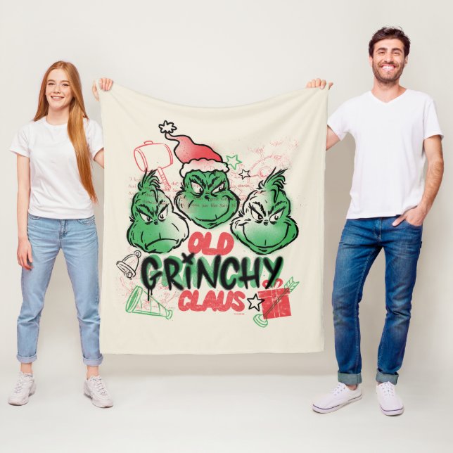 Couverture Polaire Dr Seuss | Vieux Claus Grinch (En situation)