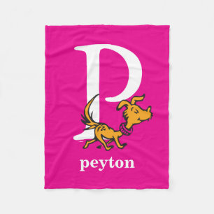 Couverture Polaire Dr. Seuss's ABC: Letter P - White Add Your Name
