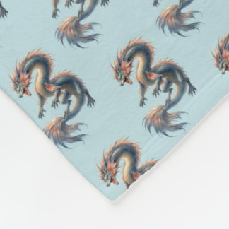 Couverture Polaire Dragon Aquatique