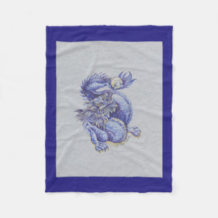 Couverture Polaire Dragon bleu