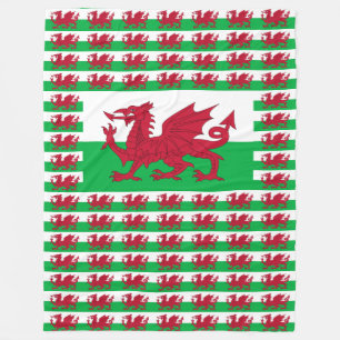 Couverture Polaire Dragon gallois ~ Drapeau du Pays de Galles