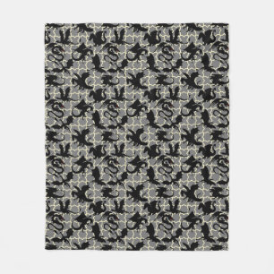 Couverture Polaire Dragon motif 01.wx4x4.bleu Gris BG