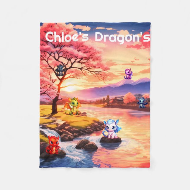 Couverture Polaire Dragon personnalisé (Devant)