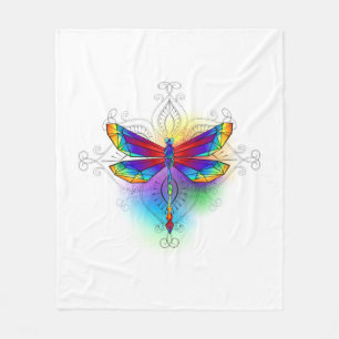 Couverture Polaire Dragonfly en arc-en-ciel