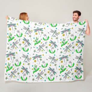 Couverture Polaire Dragonlies et Dandelions