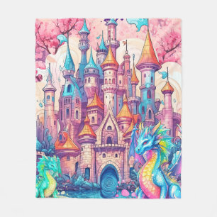 Couverture Polaire Dragons et Château